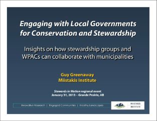Engaging with Local Governments for Conservation and Stewardship